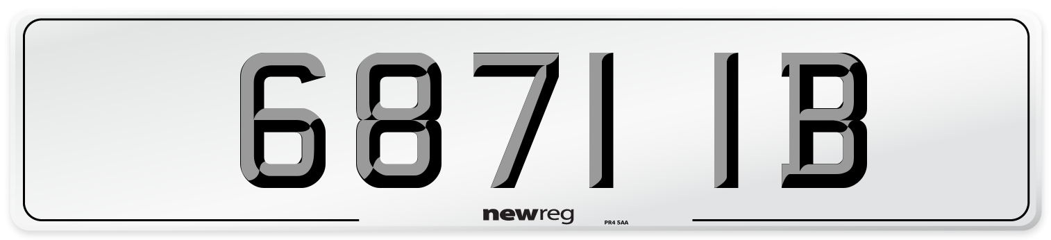 6871 IB Number Plate from New Reg